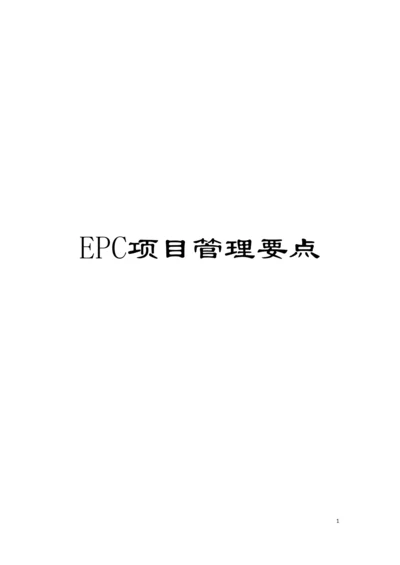 EPC项目管理要点模板.docx