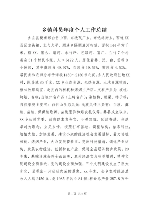 乡镇科员年度个人工作总结.docx