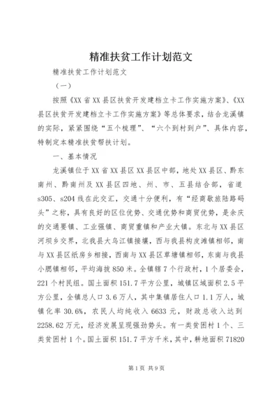 精准扶贫工作计划范文 (2).docx