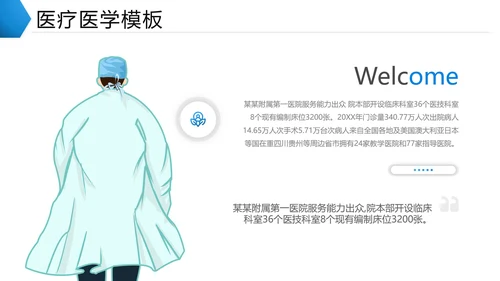 创意医学医疗类报告医院宣传通用PPT模板