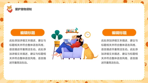 猫咪，宠物健康管理PPT模板