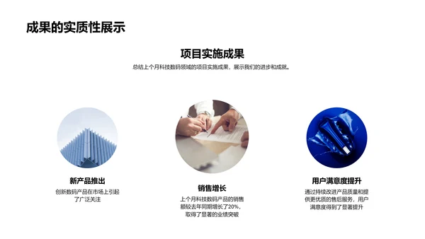 科技数码业绩月报PPT模板