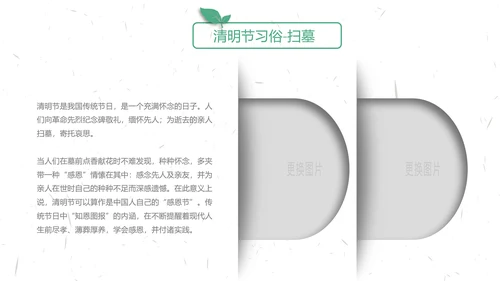 中国传统节气清明节介绍宣传清明踏青PPT模版