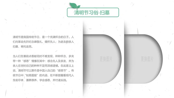 中国传统节气清明节介绍宣传清明踏青PPT模版