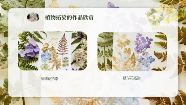 植物拓染非遗传承通用PPT模板