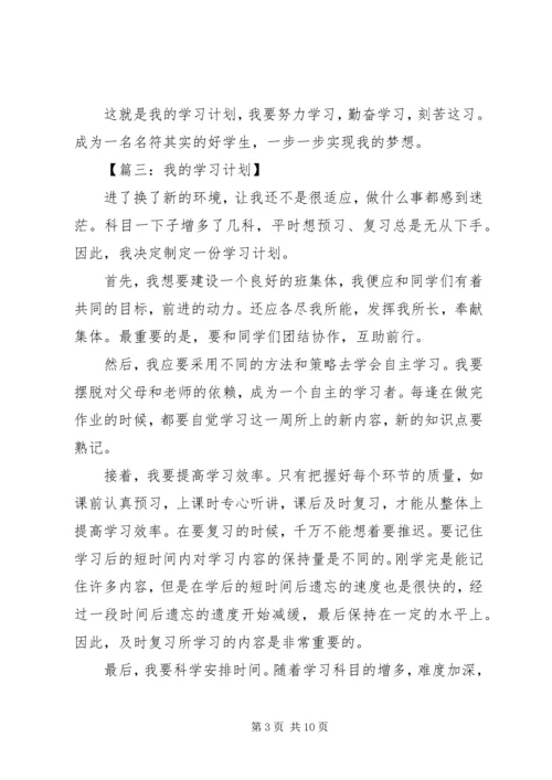 我的学习计划优秀范文.docx