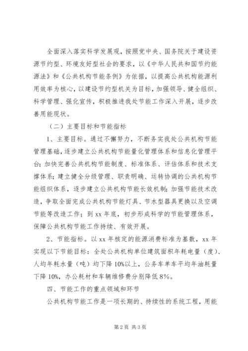 机关单位XX年节能工作计划.docx