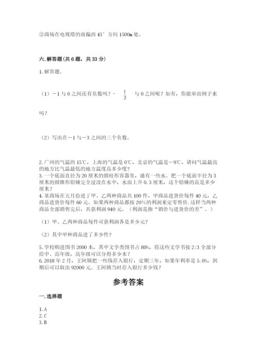 小升初六年级期末试卷附参考答案【培优b卷】.docx