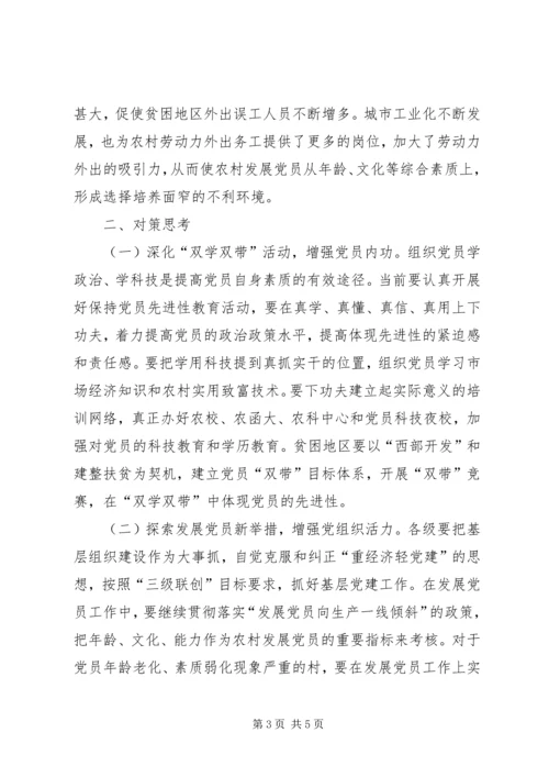 民族贫困地区农村党员体现先进性的思考 (6).docx