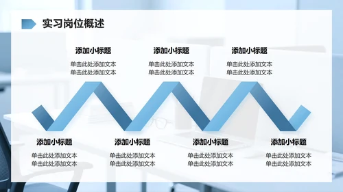 蓝灰色商务风实习报告工作总结PPT模板