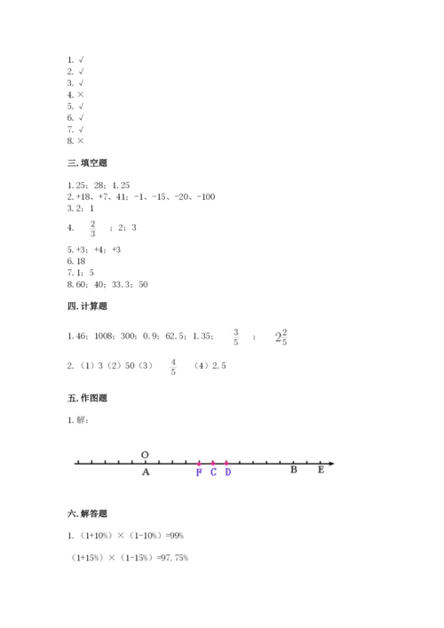 人教版六年级下册数学期末测试卷含答案【新】.docx