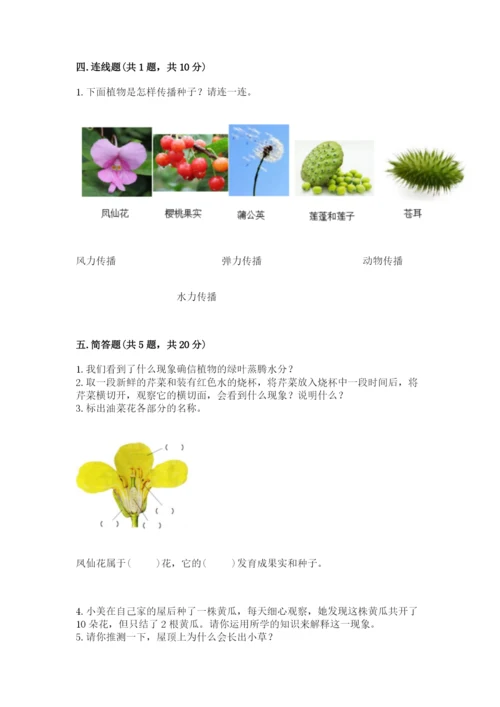 教科版科学四年级下册第一单元《植物的生长变化》测试卷汇编.docx