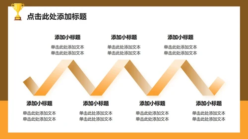 棕黄色扁平插画风小学生自我介绍PPT模板
