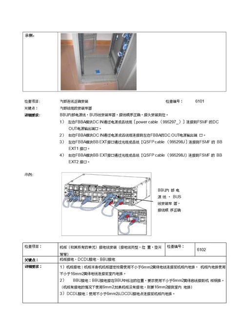 机柜依照规范安装质量检查手册