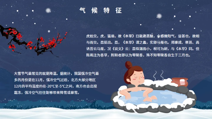 冬天的大雪通用PPT模版