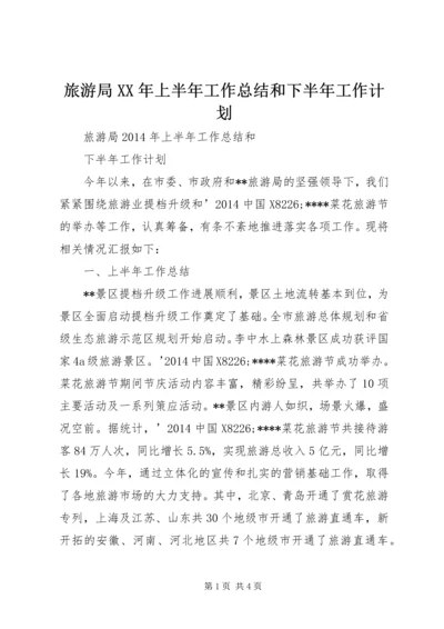 旅游局XX年上半年工作总结和下半年工作计划_1.docx