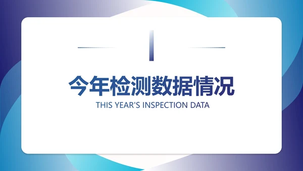 蓝色简约几何品管部年终工作总结PPT模板