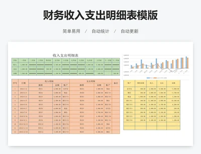 财务收入支出明细表模版