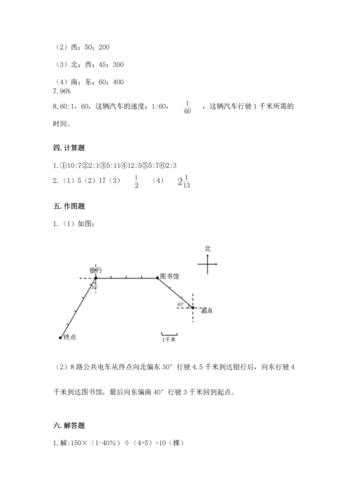 六年级上册数学期末测试卷及参考答案【考试直接用】.docx