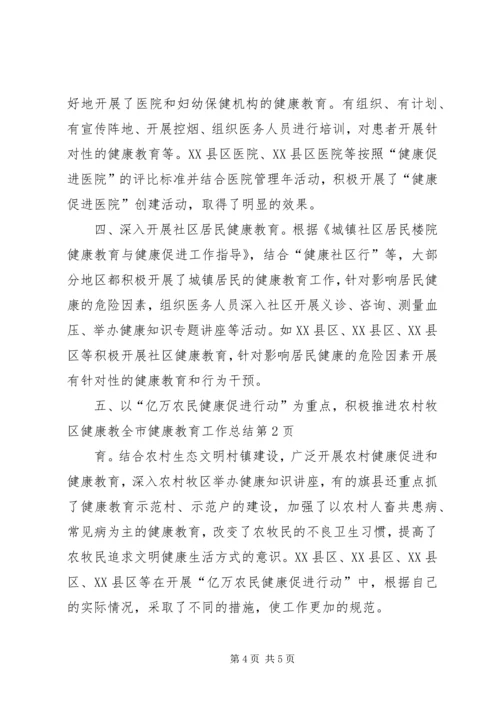 全市健康教育工作总结.docx