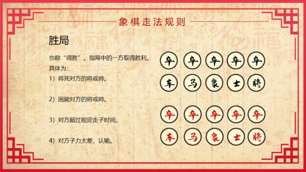 中国象棋比赛背景图通用PPT模板