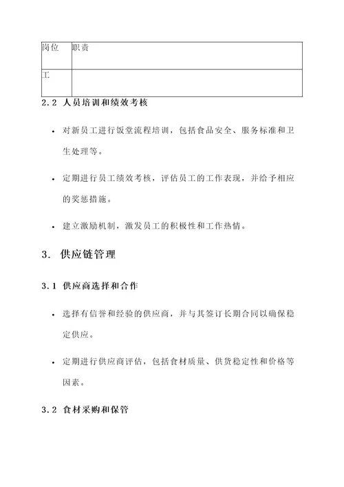 饭堂行政管理方案
