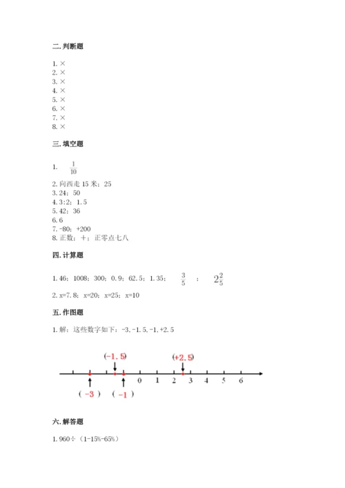 沪教版小学六年级下册数学期末综合素养测试卷【夺分金卷】.docx