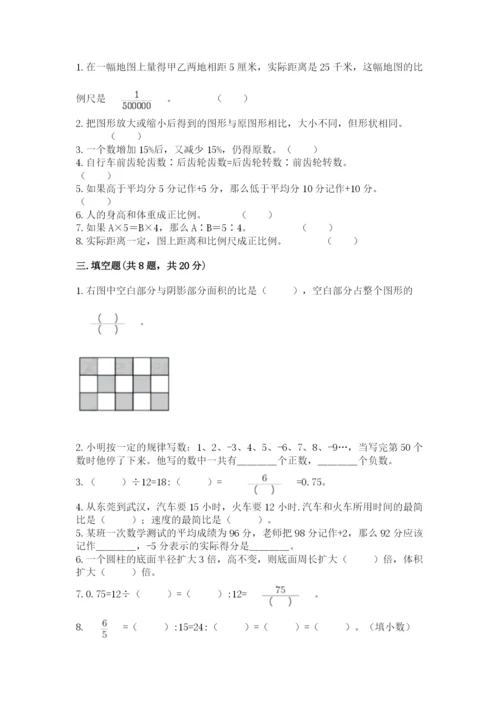 小学六年级下册数学期末卷附答案（达标题）.docx