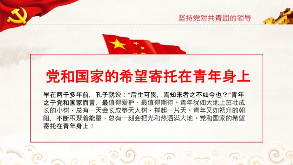 在庆祝共青团成立100周年大会上的讲话PPT