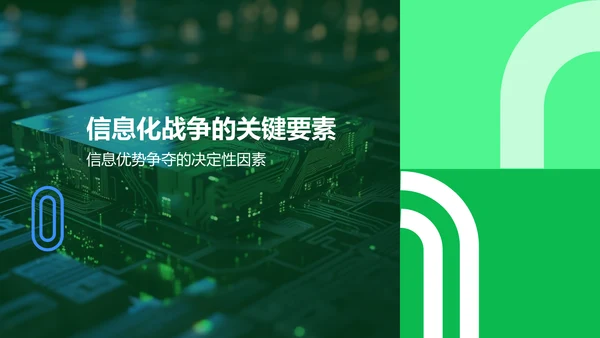 绿色渐变风信息化战争PPT模板