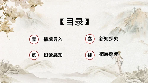 黄色古风简约登幽州台歌PPT七年级语文下册课件PPT七年级七年级下册语文课件