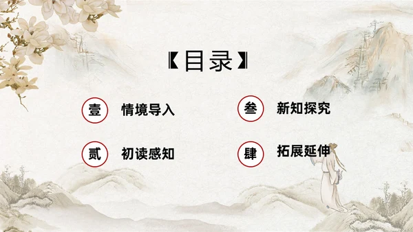 黄色古风简约登幽州台歌PPT七年级语文下册课件PPT七年级七年级下册语文课件