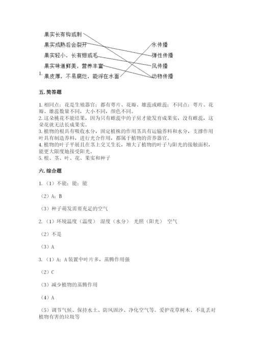 教科版四年级下册科学第一单元《植物的生长变化》测试卷【b卷】.docx