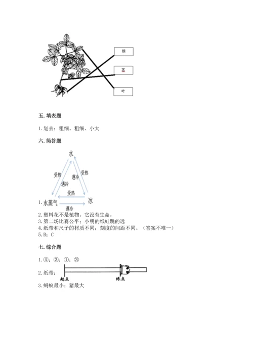 教科版一年级上册科学期末测试卷【培优b卷】.docx
