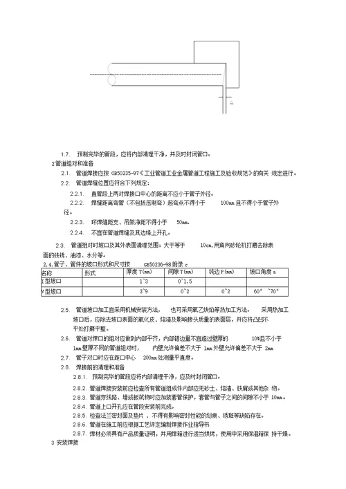 压力管道安装工程施工组织设计方案