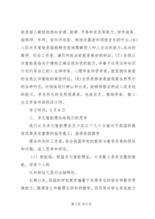 多元智能理论学习体会 (4).docx