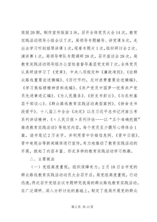 市物价局党的群众路线教育实践活动情况汇报.docx