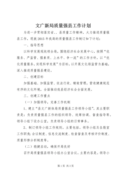 文广新局质量强县工作计划.docx