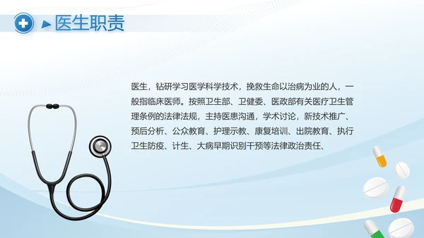 蓝色医疗临床护理教学总结动态PPT模板