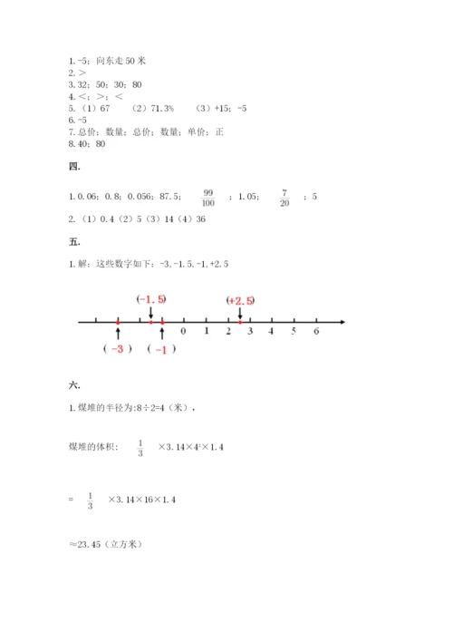 北京海淀区小升初数学试卷附参考答案（b卷）.docx