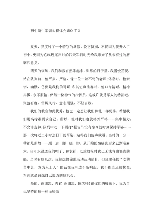 初中新生军训心得体会500字（一）.docx