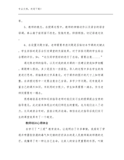 2024教师培训心得体会例文23篇合辑.docx