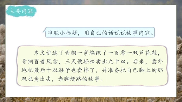 【核心素养】部编版语文四年级下册-21.芦花鞋（课件）