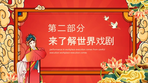 世界戏剧日京剧艺术文化之美PPT模板