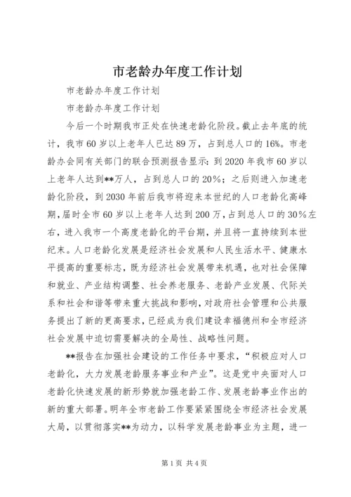 市老龄办年度工作计划.docx