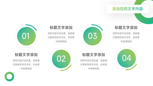 绿色渐变阴影工作总结汇报PPT模板