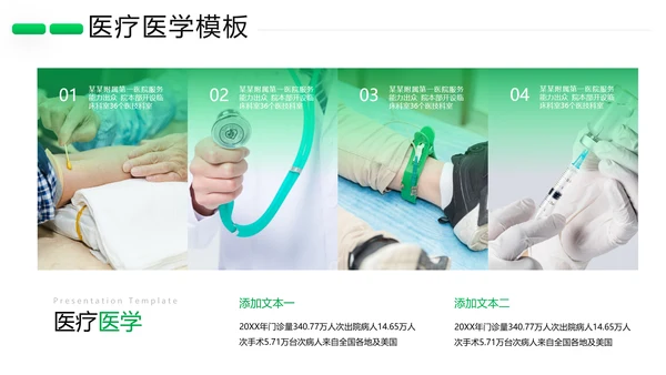 欧美风医药医疗医生医院宣传通用PPT模板