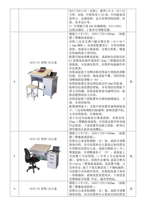 综合重点工程制图桌综合重点工程制图实验室设备综合重点工程机械制图室建设专业方案.docx