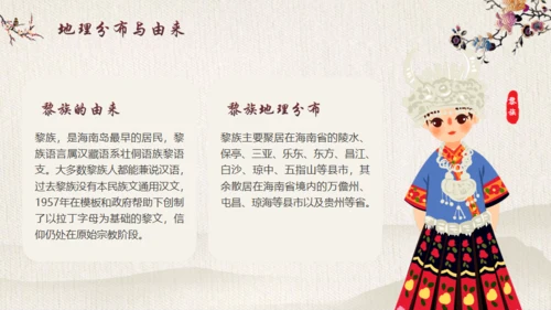 探寻黎族文化之美通用PPT模板