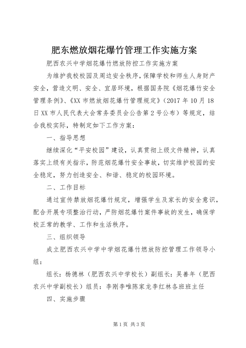 肥东燃放烟花爆竹管理工作实施方案 (2).docx